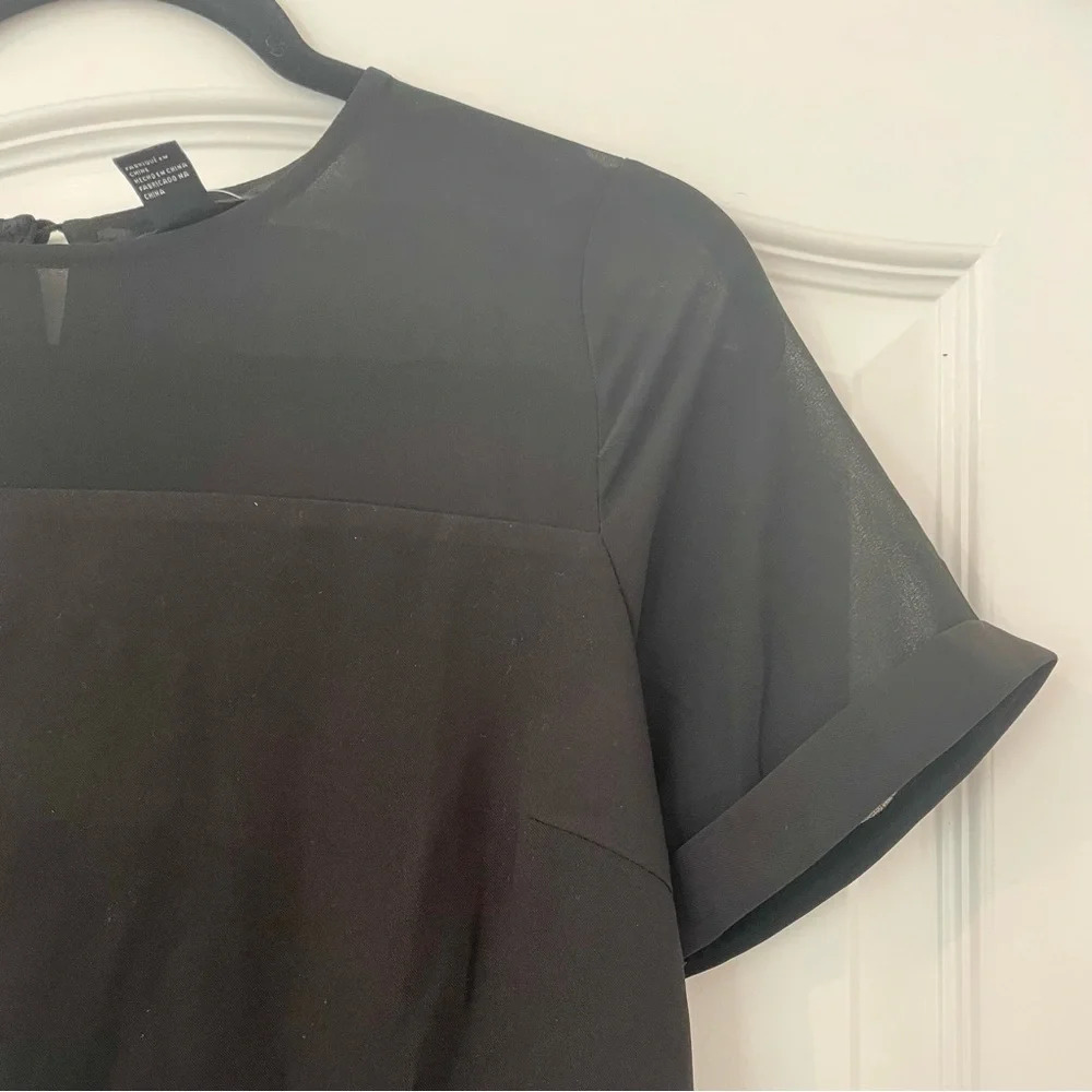 Forever21 Black Short Sleeve Woven Dress - Picture 4 of 11